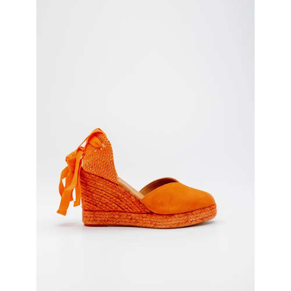 NEREA ALPARGATA CUÑA NARANJA - alpargata plana