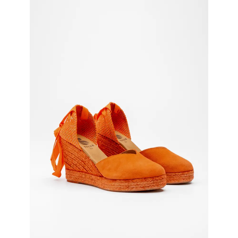 NEREA ALPARGATA CUÑA NARANJA - alpargata plana