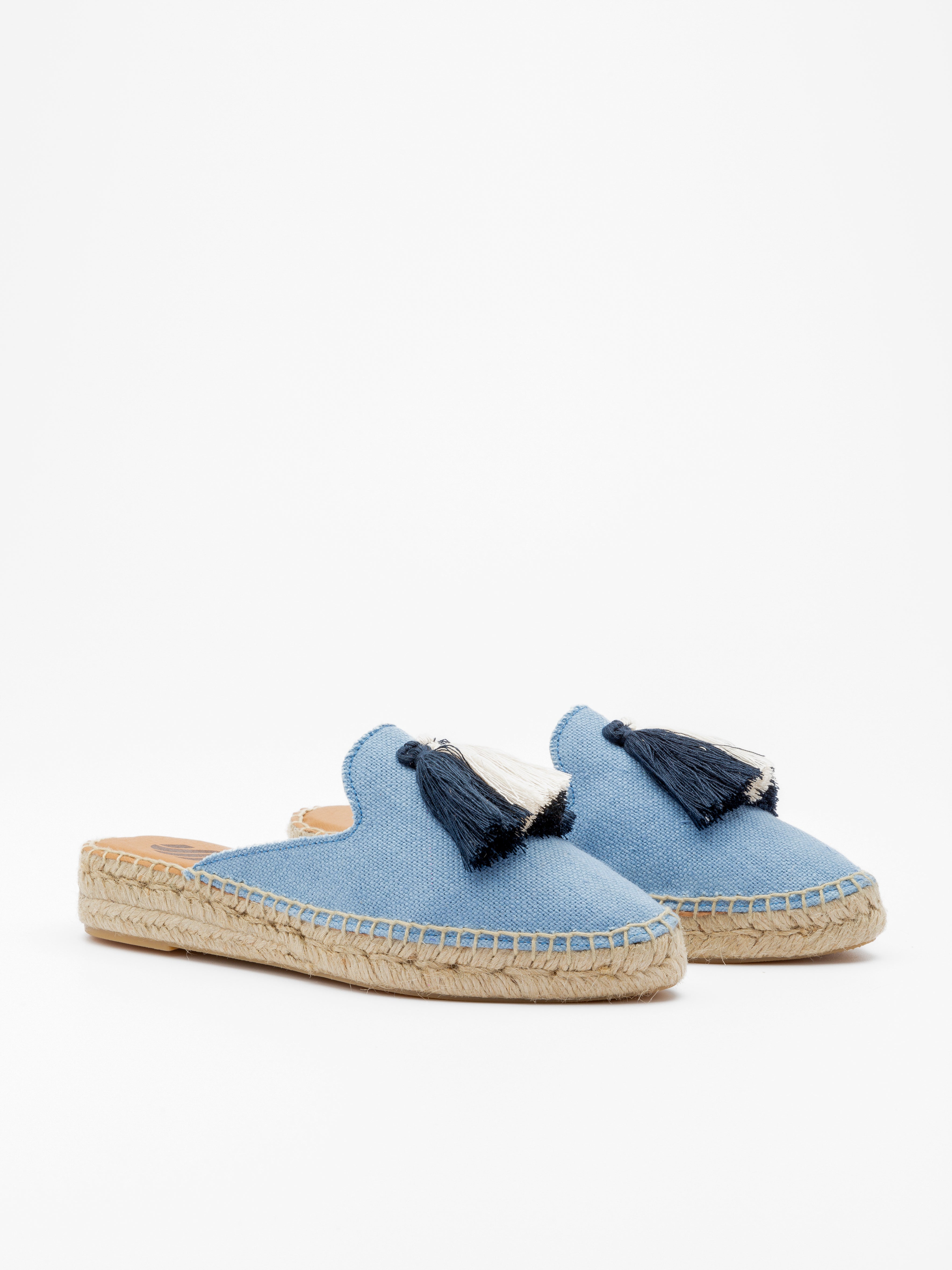 SOUKY LIGHT BLUE FLAT ESPADRILLE