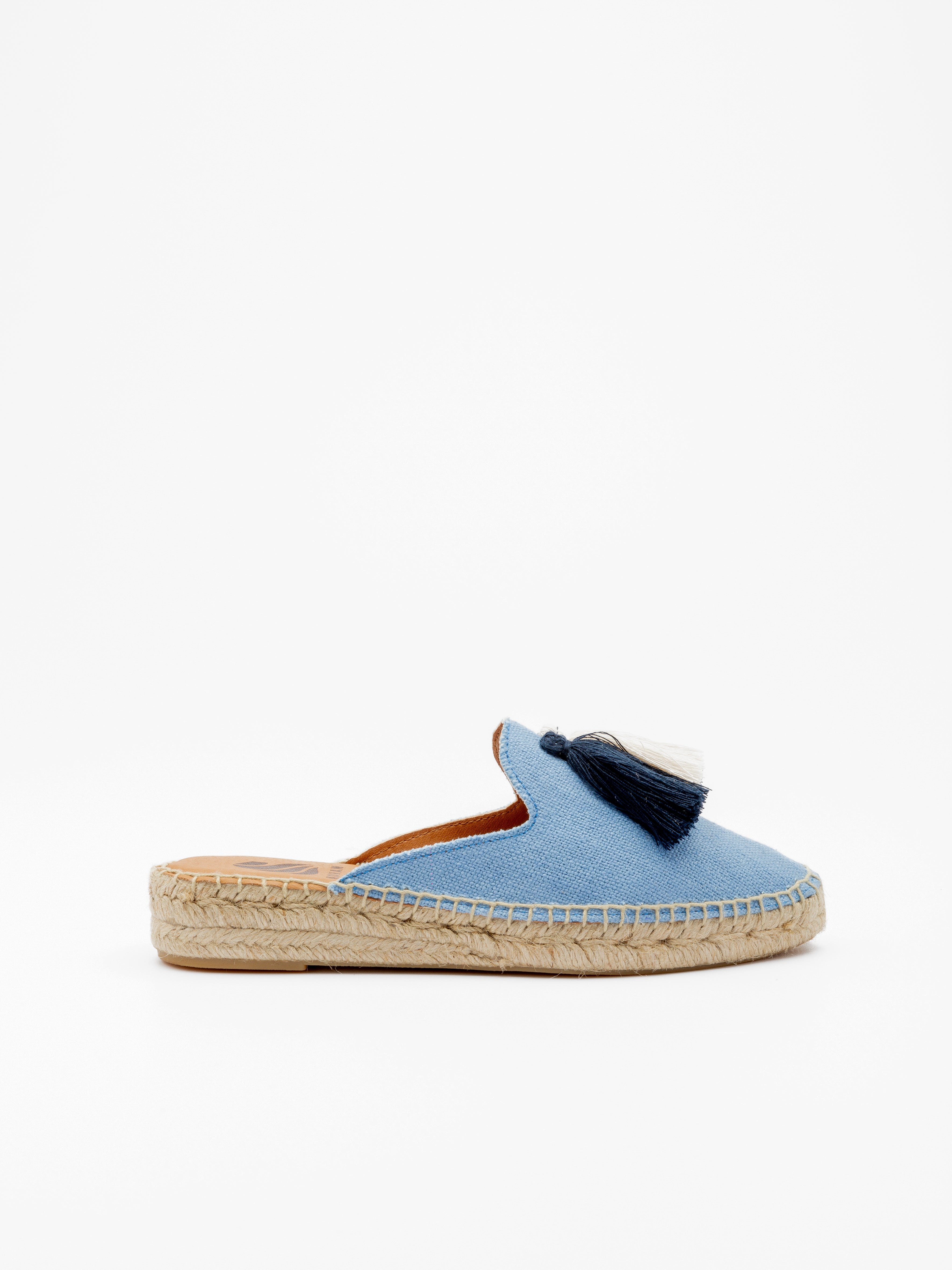 SOUKY LIGHT BLUE FLAT ESPADRILLE