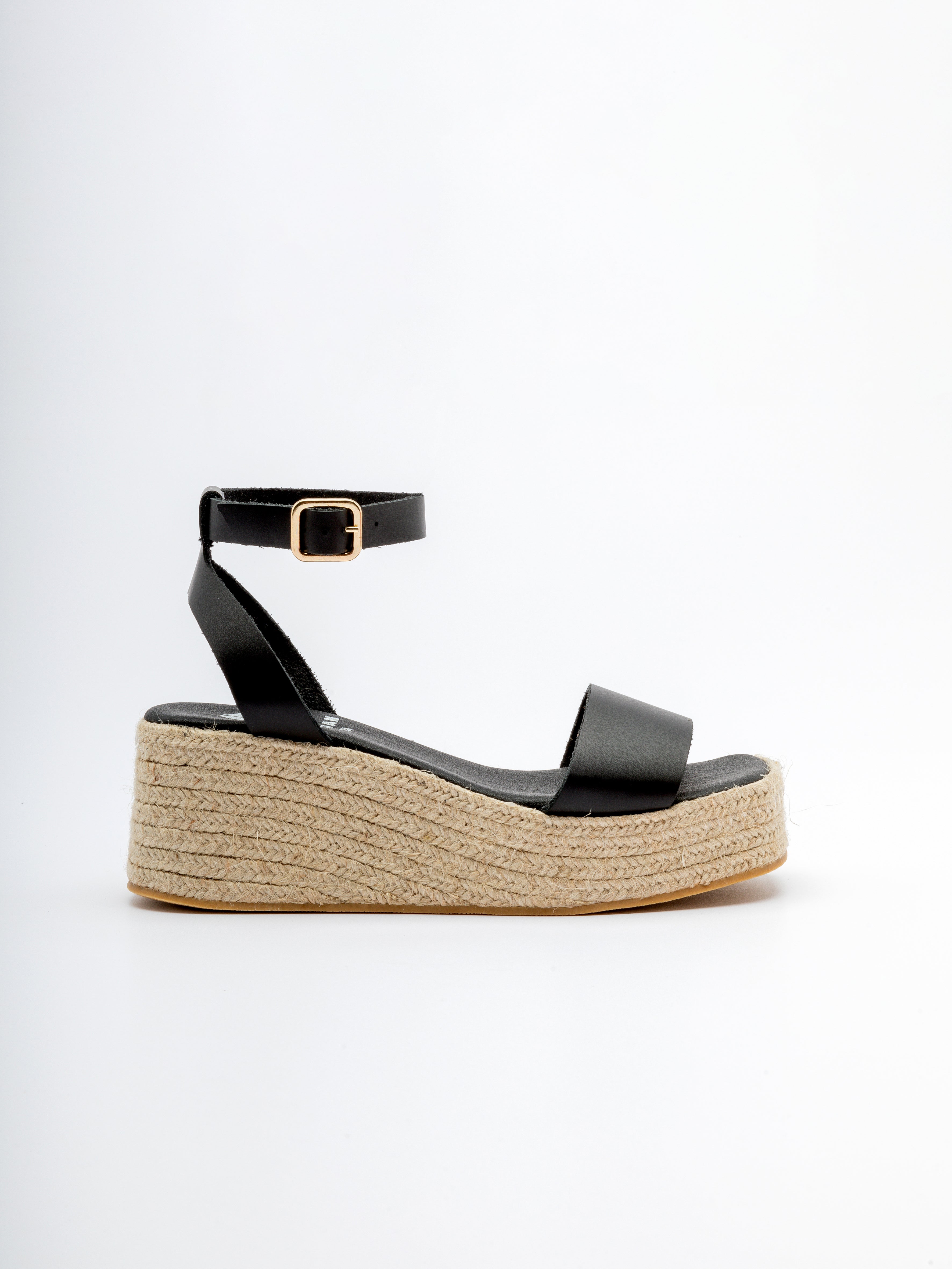 LUNA ESPADRILLE PLATFORM BLACK