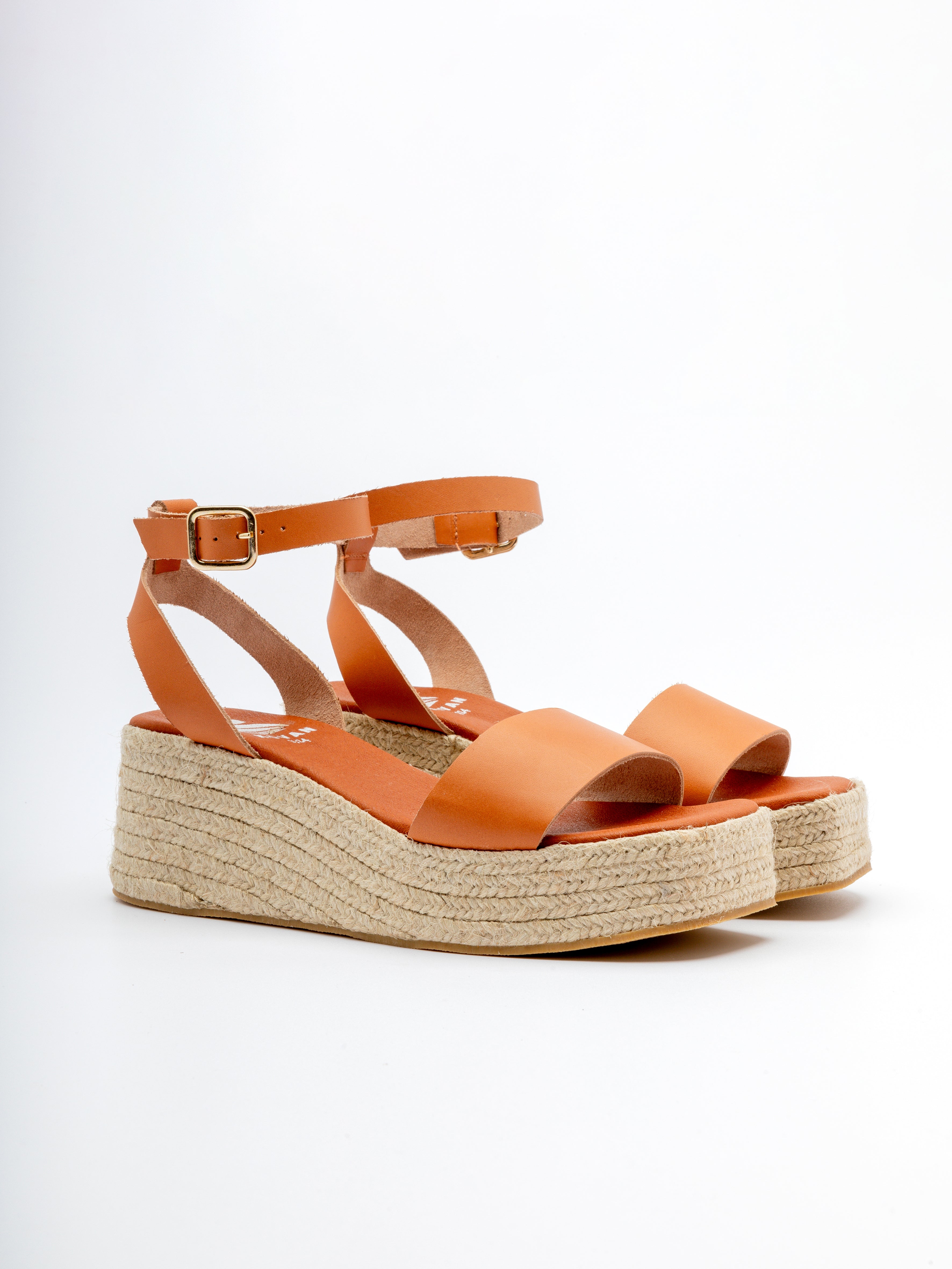 LUNA ESPADRILLE LEATHER PLATFORM