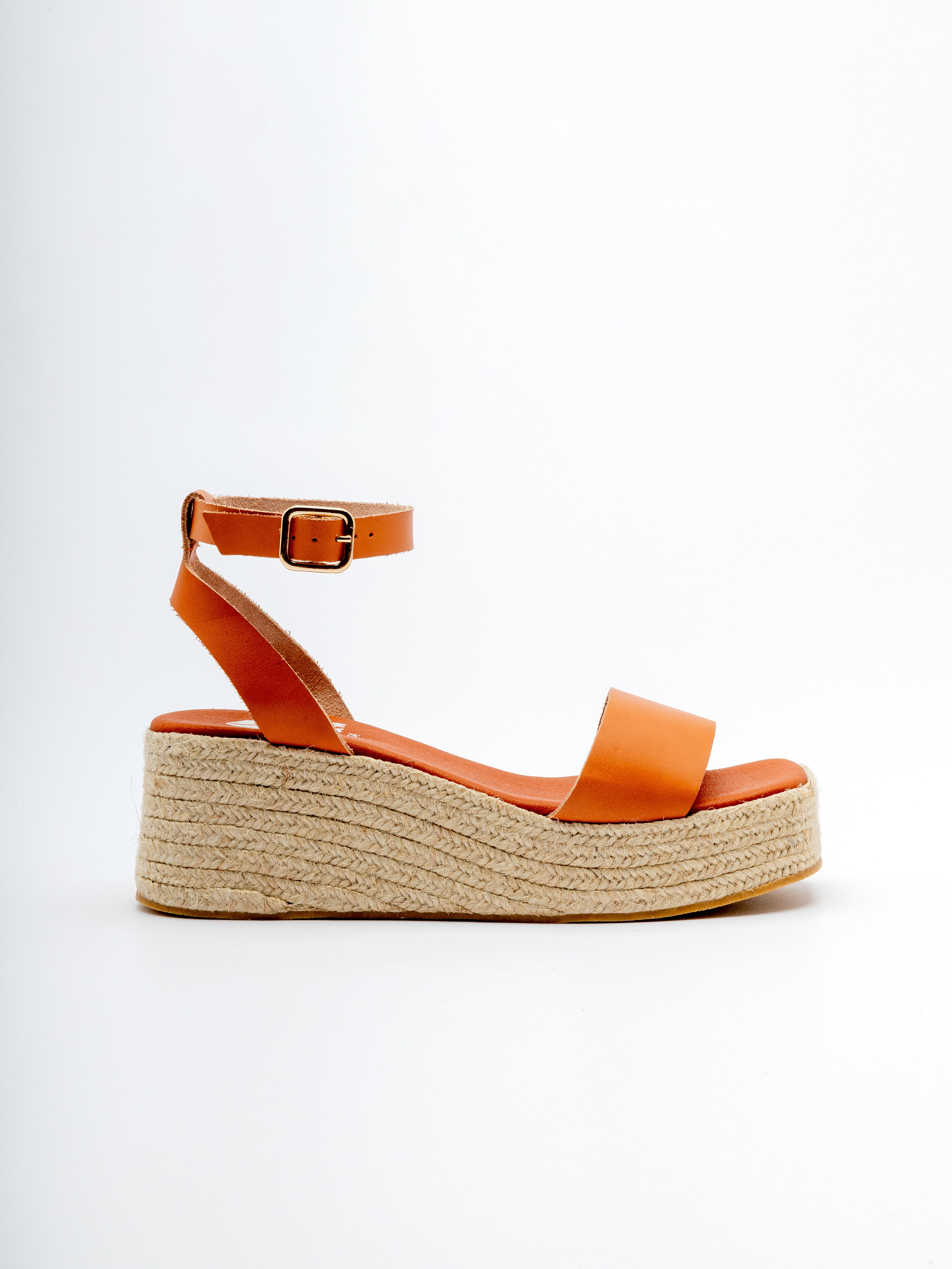 LUNA ESPADRILLE LEATHER PLATFORM